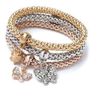 NWOT Listing is for 1 butterfly bracelet- choice of rose gold, silver or gold
